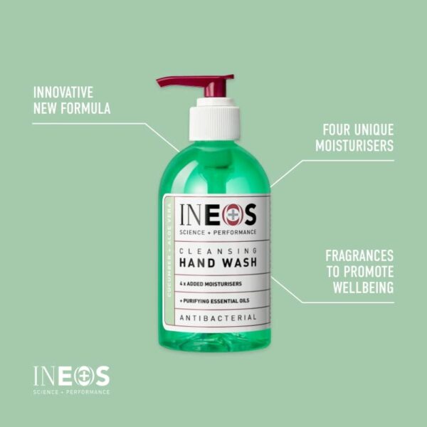 INEOS - Moisturising Hand Wash - Cucumber & Aloe - Antibacterial - 250ml - Pack of 6