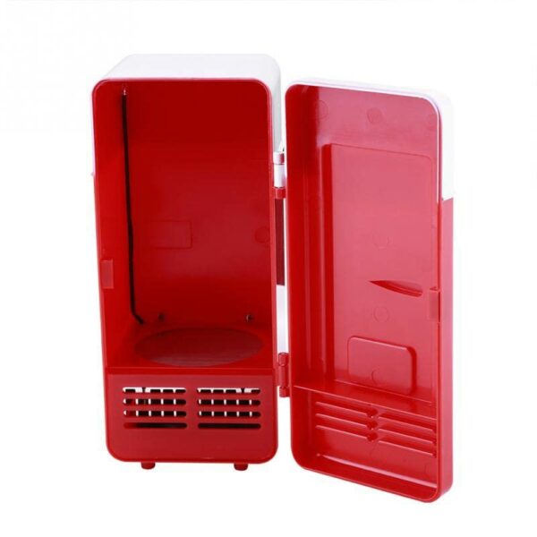 SDFGH Mini Fridge Refrigerator with LED Light Fridge Beverage Drink Cooler and Warmer Fridge Mini Car Refrigerator (Color : Rosso, Size : 19.4 x