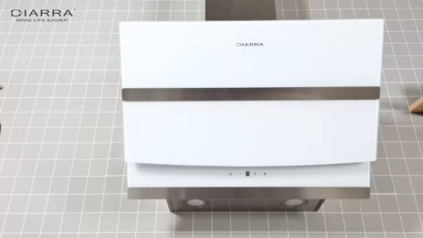 CIARRA CBCW6736N Class A++ 650m³/h Touch Control Angled Cooker Hood 60cm with Carbon Filters Recirculating & Ducting LED Lights Wall Mounted Rang