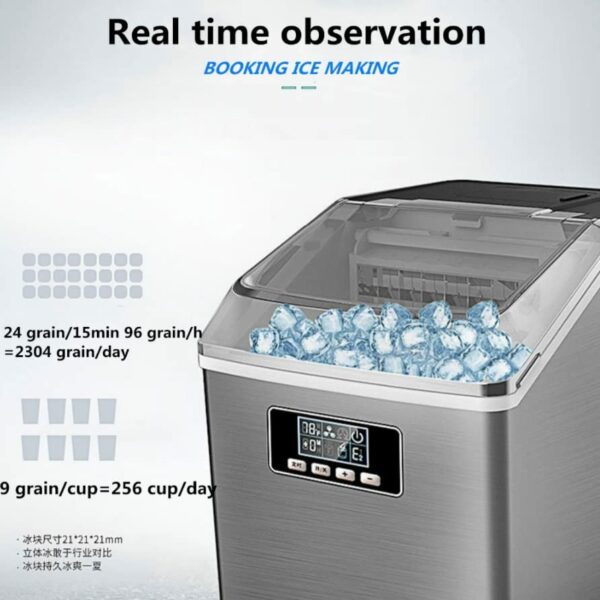 DINGZZ Maker 25kg Commercial Milk Tea Shop Small Home Bar Making Machine Quick Ice Maker