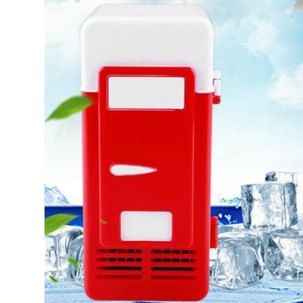 SDFGH Mini Fridge Refrigerator with LED Light Fridge Beverage Drink Cooler and Warmer Fridge Mini Car Refrigerator (Color : Rosso, Size : 19.4 x