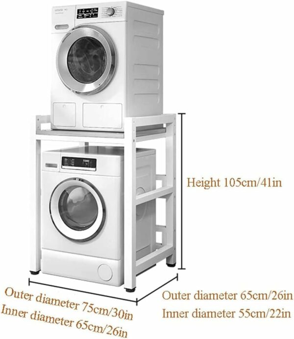 Drum Washing Machine Cabinet, Over Washer Machine Storage Unit, Stacking Kit for Washer and Dryer, Washing Machine Storage Shelf for Bathroom Kit