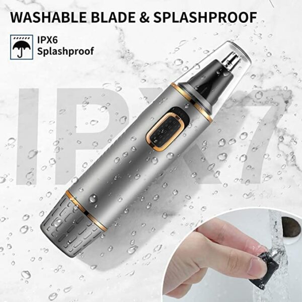 Rechargeable Nose Hair Trimmer for Men 2023 Professional Upgrade Nose Trimmer Men Painless Nose Hair Trimmer for Men Dual Edge Blades with IPX7 W