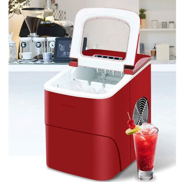 XYZMDJ Mini Automatic Electric Ice Making Machine Portable Bullet Round Block Ice Cube Maker Small Bar Coffee Shop