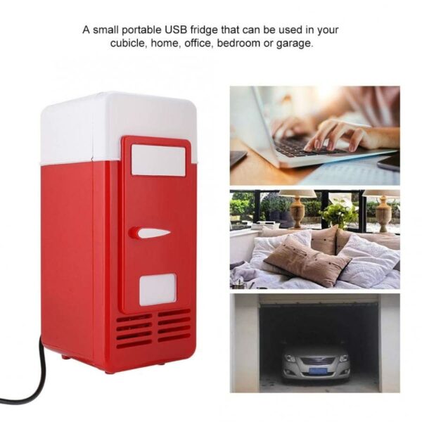 SDFGH PC USB Mini Refrigerator Fridge Portable Beverage Drink Can Cooler Warmer for Home Office Car Use Cooling Box