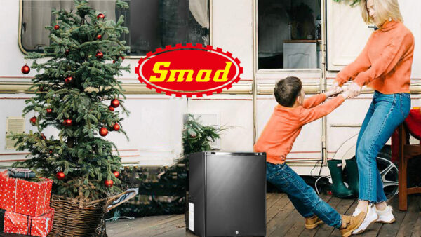 Smad 12V Fridge, Silent Campervan Fridge with Lock, Camping Fridge 12V 240V for Van, RV, Office, Dorm, Hotel, Car Fridge, 50L