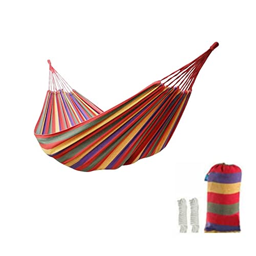 Canvas Hammock for Hanging 2 Person Fabric Hammock with Travel Bag ...